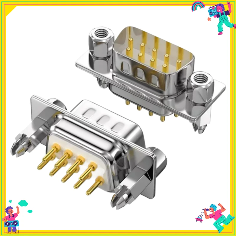 

2PCS DB9 Metal Connector Industrial-grade RS485 RS232 Serial Port Plug Male Female Welding 9 Pin Screw Connectos