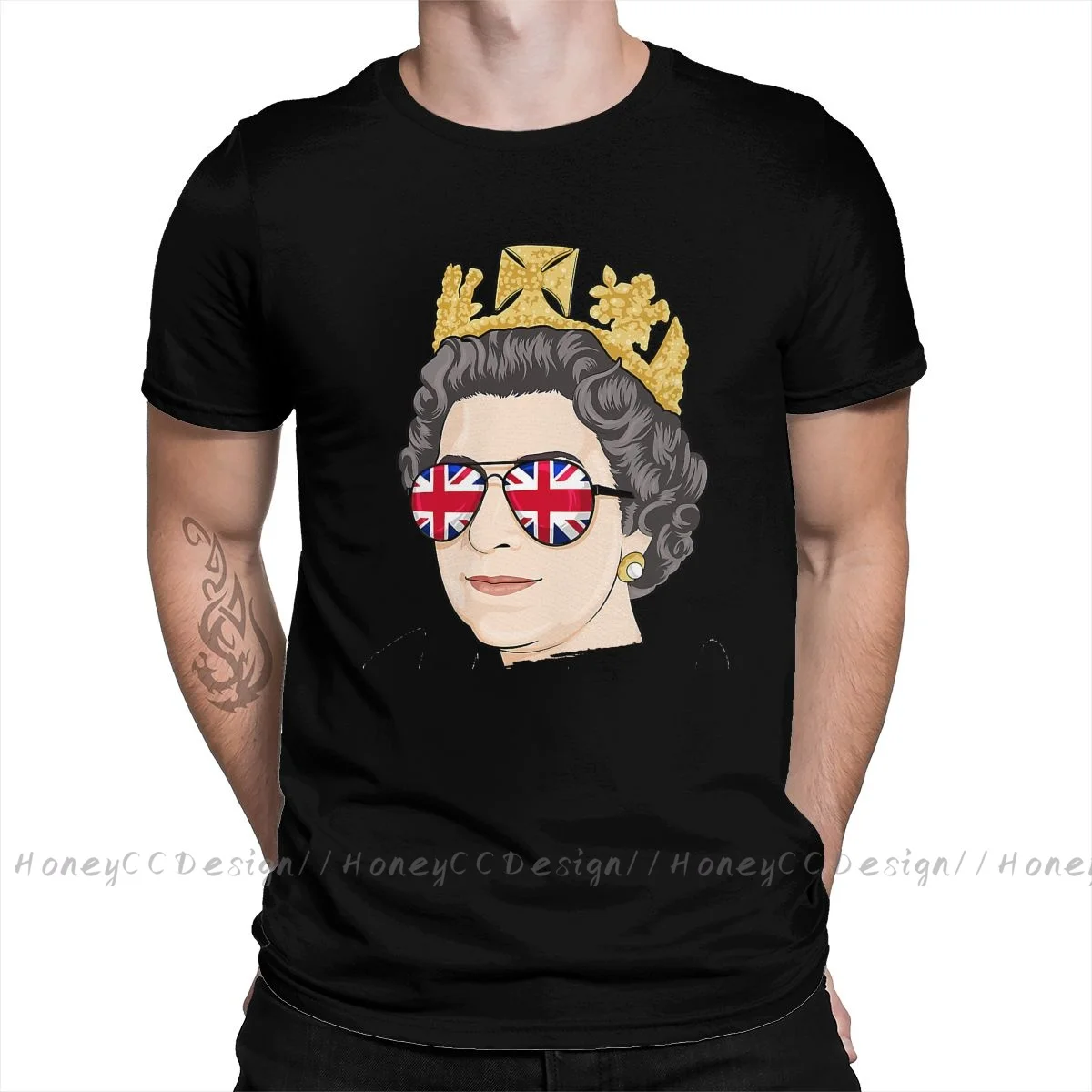 Elizabeth Alexandra 2021 New Arrival T-Shirt ER Queen British Unique Design Shirt Crewneck Cotton for Men TShirt