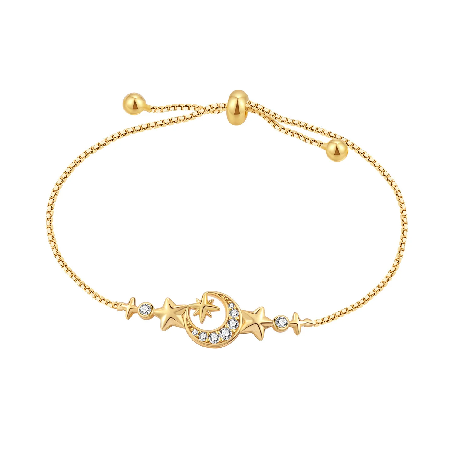 

Браслет Orstarry S925 из стерлингового серебра с позолотой 18K, с элементами звезд и луны, цепочка-браслет для женщин, модные ювелирные украшения для вечеринок, подарки на годовщину
