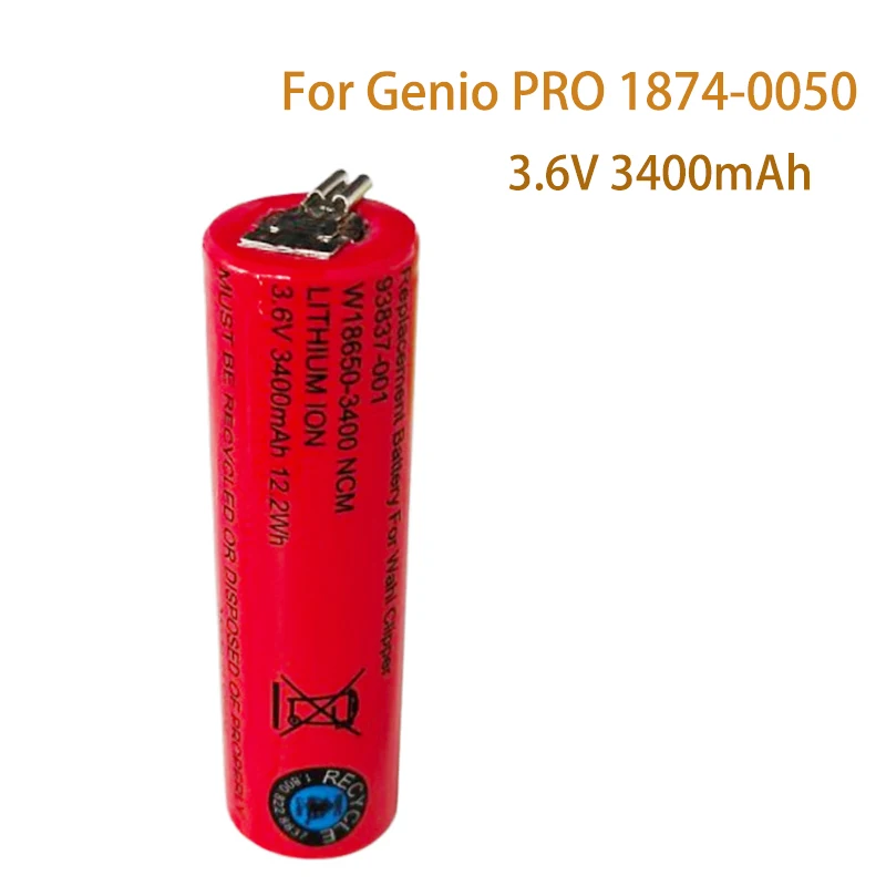 New Replacement 3.6V Battery Profesional Hair Clipper For MOSER Genio PRO 1874-0050 Interchangeable Batteries