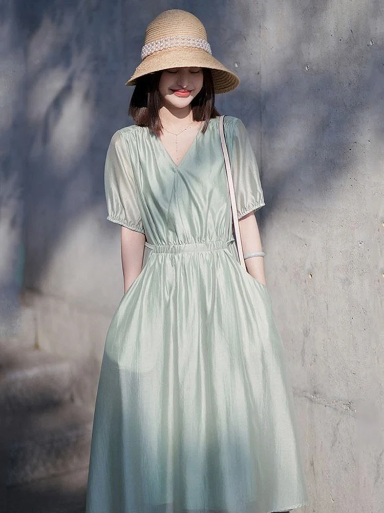 nuevo-vestido-largo-de-seda-verde-2026-diseno-Unico-ropa-de-mujer-estilo-delicado-moda-de-verano-elegante-disponible-en
