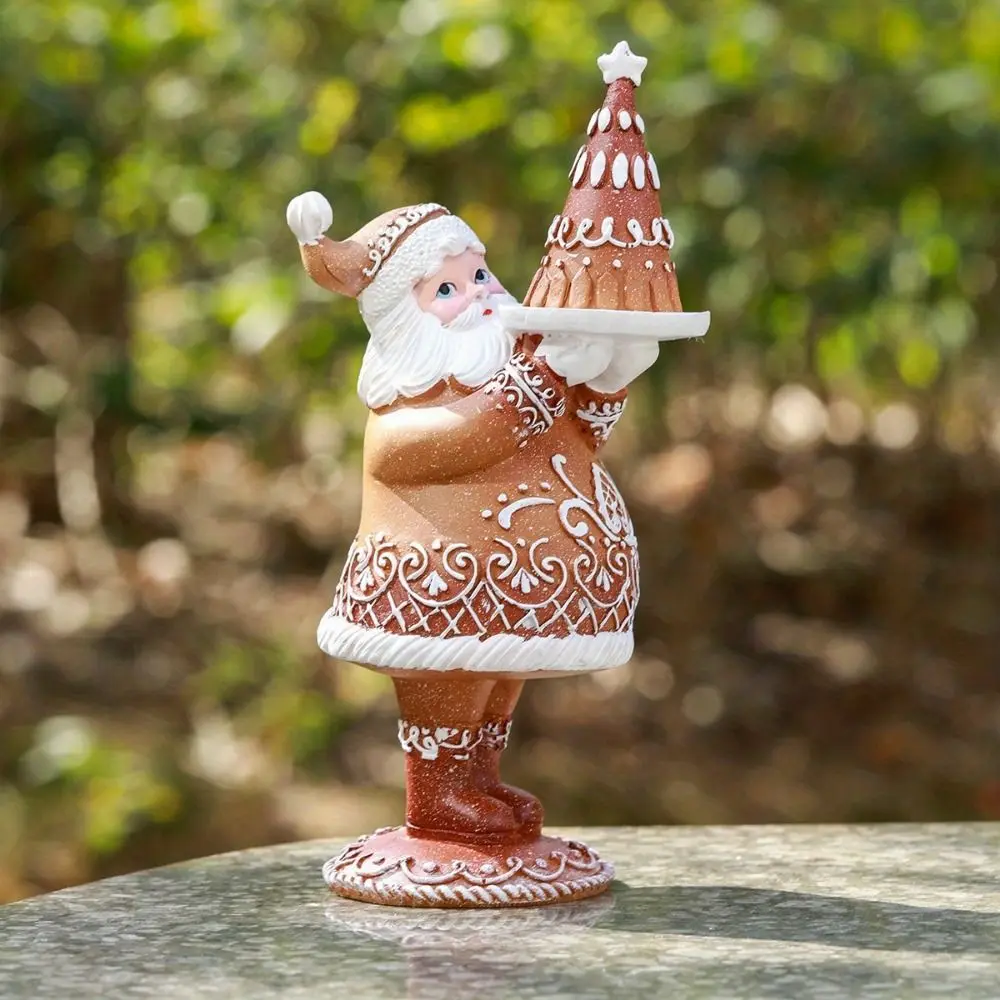 

Adorable Cute Santa Claus Ornaments Exquisite Cartoon Resin Santa Claus Statues Unique Christmas Ornament Office