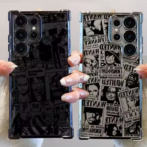 Phone Case for Samsung Galaxy S25 Plus S20 FE S24 s24ultra S25 Ultra S21FE s24fe S22 Ultra S23 Clear Cover Ones Pieces Anime