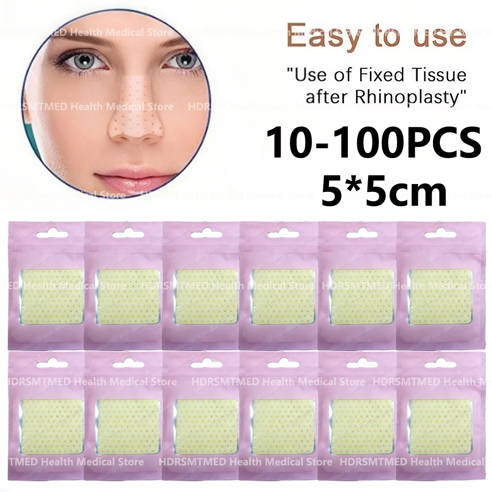 

10~100Pcs 5*5cm Low Temperature Thermoplastic Nasal Splint Plastic Surgery Plastic Plate Orthopedic Orthopedic Fixator