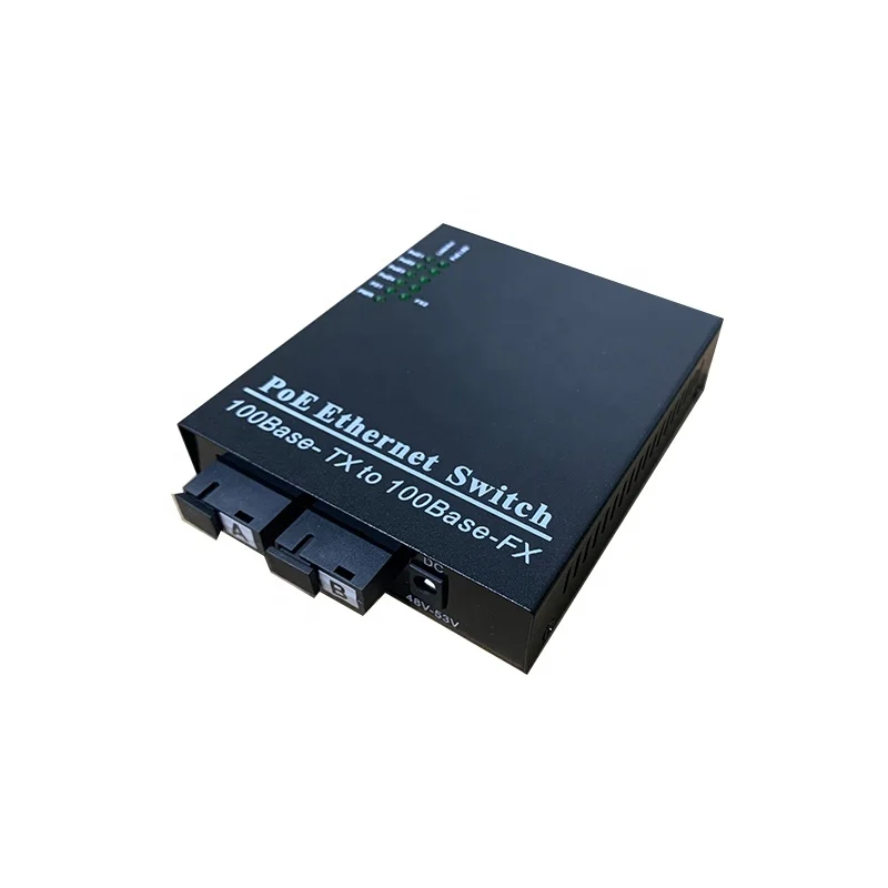 Wanglink Factory Sale Good Price 4-PoE Ethernet Switch 100Base-TX to 100Base-FX SC Fiber POE Switch for CCTV Security