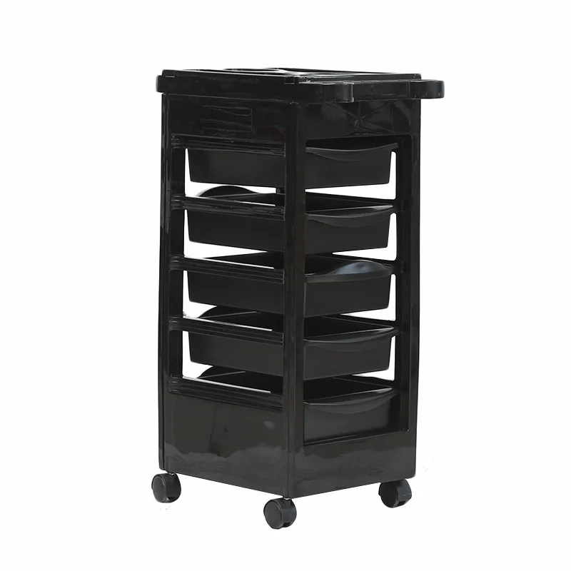 

Makeup Hairdressing Salon Trolly Esthetician Supplies Commercial Salon Trolly Black Beauty Werkzeugwagen Pretty Furniture YN50ST