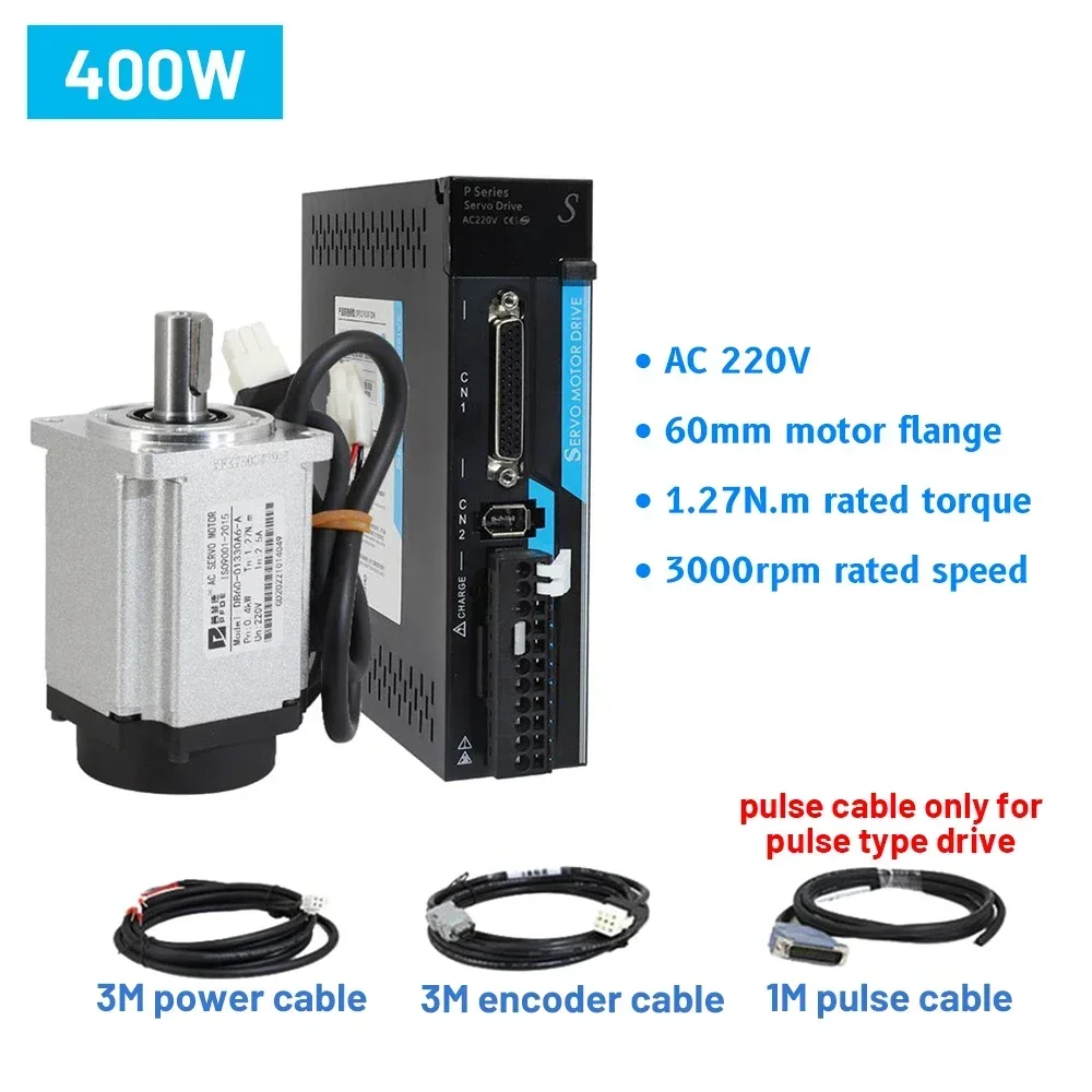 YUN DUAN 100W-1KW AC Servo Motor Drive Kit CANopen/EtherCAT 21Bit Single/Multi Turn Magnetic Encoder 40/60/80mm Servo 3000rpm