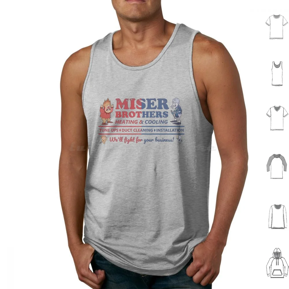 Miser Brothers Heating And Cooling Tank Tops Vest Sleeveless Miser Brothers Heat Miser Snow Miser Year Without A Santa Claus