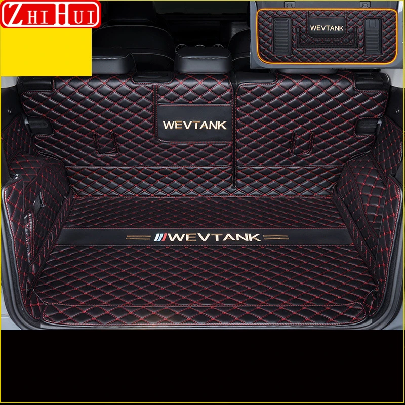 For Great Wall TANK 300 2021-2024 Car Trunk Protection PU Leather Mat Catpet Interior Modification Cover Part Auto Accessories