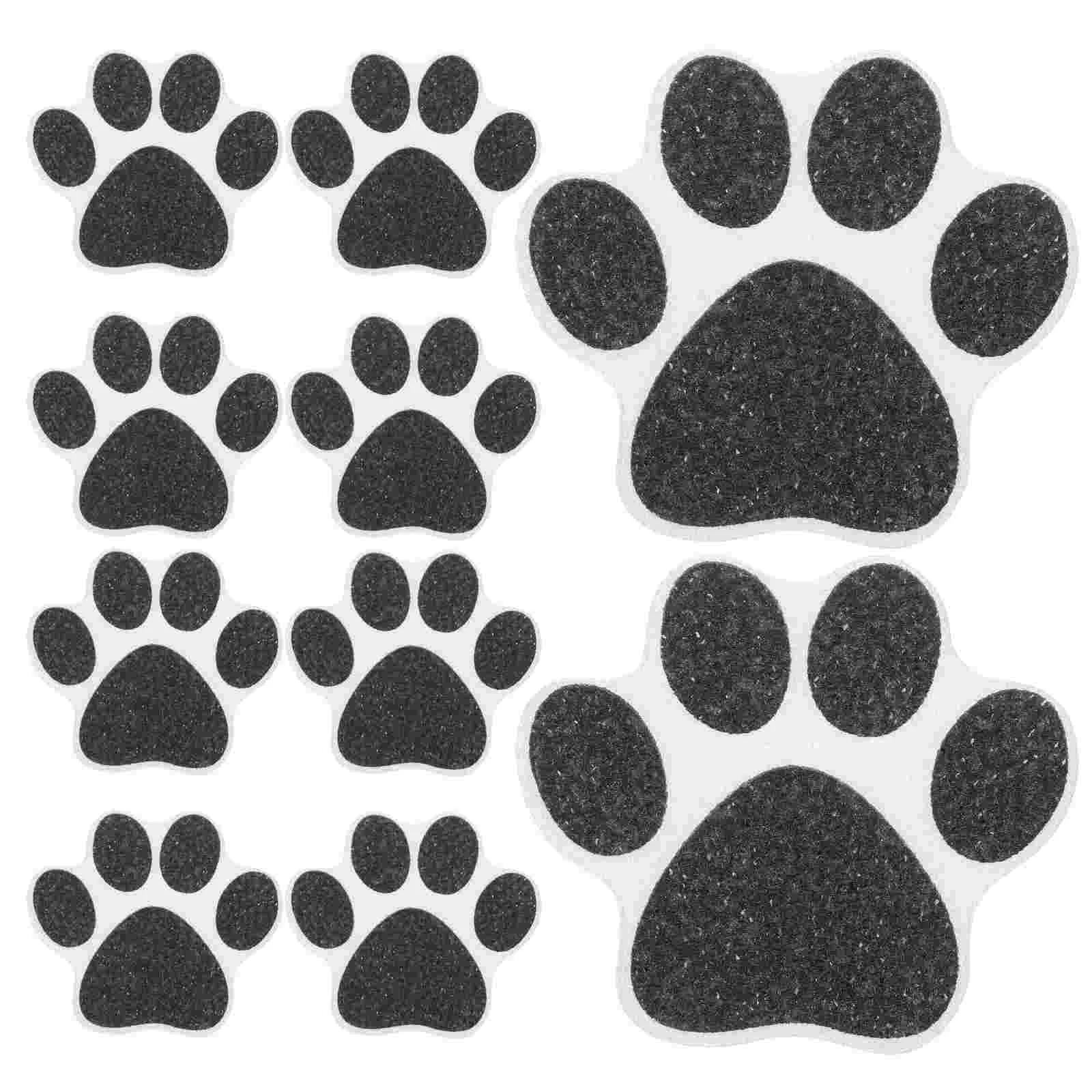 10 Pcs Footprint Anti-slip Stickers Shower Round Rug Floor Tub Grips Non Bathtub Decals Tomorrow Baby Non-slip Back Pad