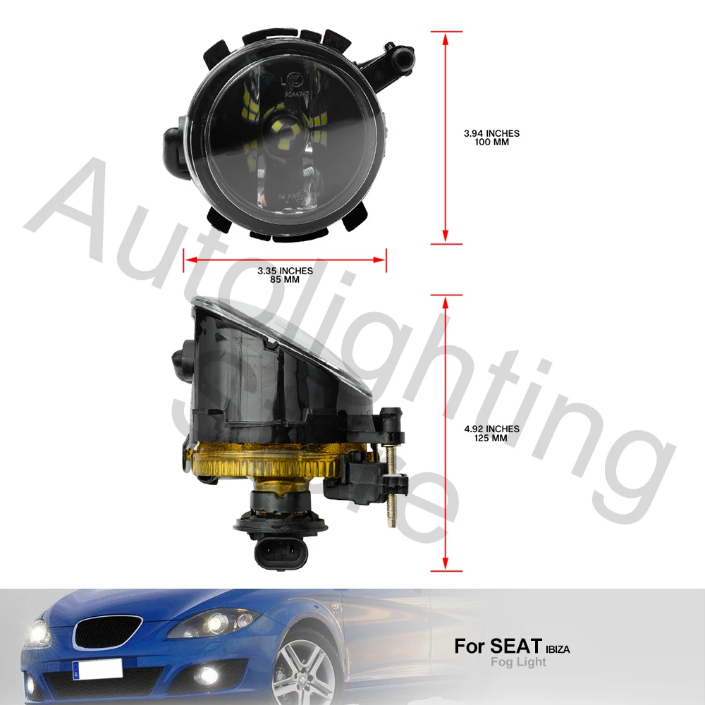 2PCS LED DRL Fog Light For Seat Leon II Ibiza IV 2009 2010 -2012 Altea&Altea XL Front Driving Daytime Running Lamp Assembly