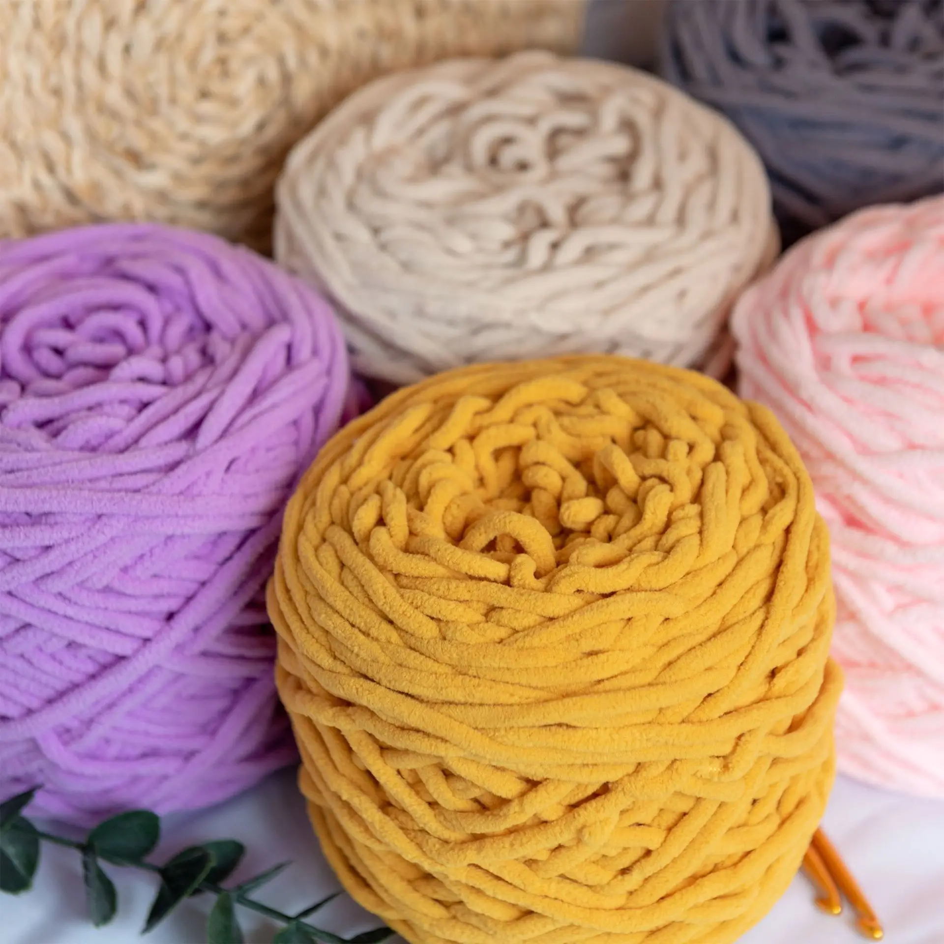 95g/Ball Blended Colorful Dye Scarf Knitting Yarn For Hand-knit DIY Soft Thickness Wool Thread Blanket Scarf Crochet Yarn