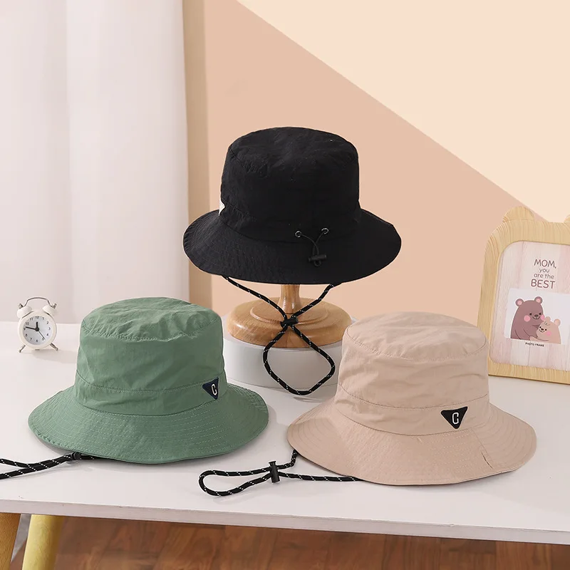 Nowe dziecięce kapelusze przeciwsłoneczne dla chłopców Dziewczynki Kreskówka Bucket Hat UV Cotton Summer Panama Girls Hat Bonnet Kids Toddler