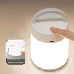 Luz Nocturna portátil de mano, lámpara de mesa recargable con control remoto, protección ocular para dormir, dormitorio, atenuación continua