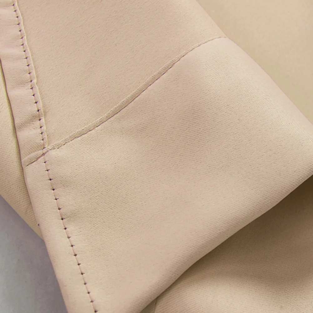 Krótkie zasłony zaciemniające premium na drzwi kuchenne lub okno, beżowe, nowoczesny, prosty design, dekoracja do domu, hotelu, salonu, sypialni.