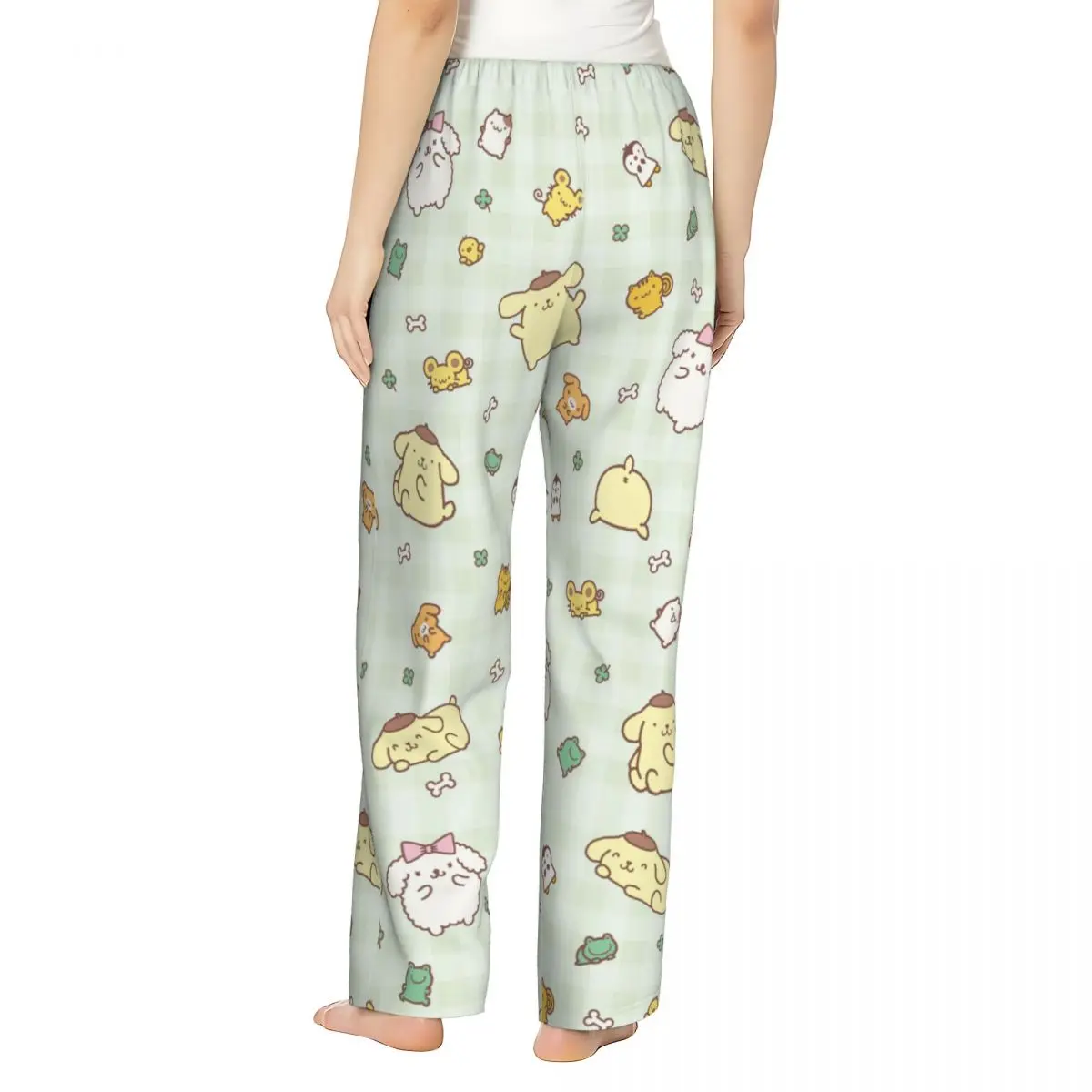 Women\'s Sanrio Apparel Pompompurin Pajama Pants for Home Casual Househould Hello Kitty Kuromi Trousers Gifts for Girls Fans