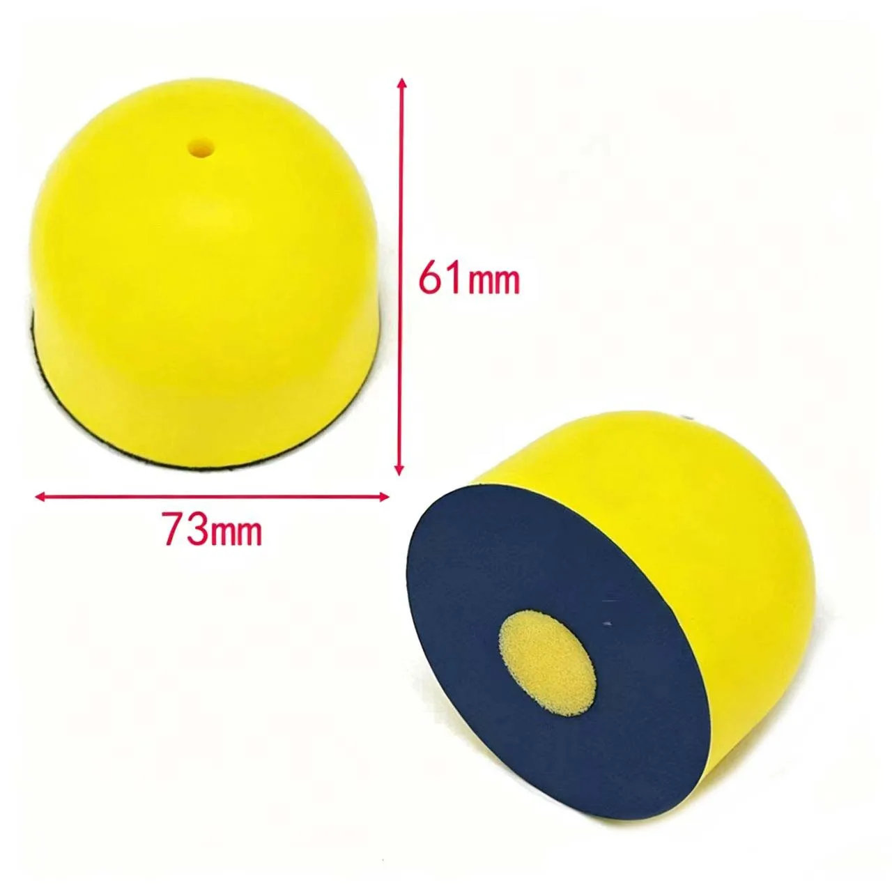 3 Inch Sponge Backing Pad For Wood Polishing And Grinding Manual Sanding Disc Power Tool Accessories Yellow