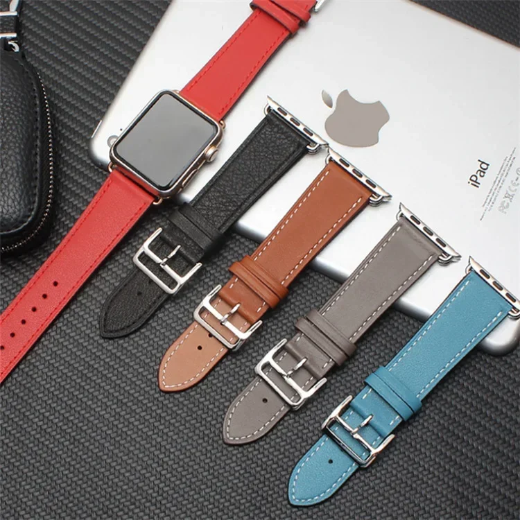 Genuine Leather Bracelet Strap For Apple Watch Band 45mm 49mm 41mm 44mm 42mm 46mm Leather Wristband iWatch Ultra 10 9 8 7 6 5 4