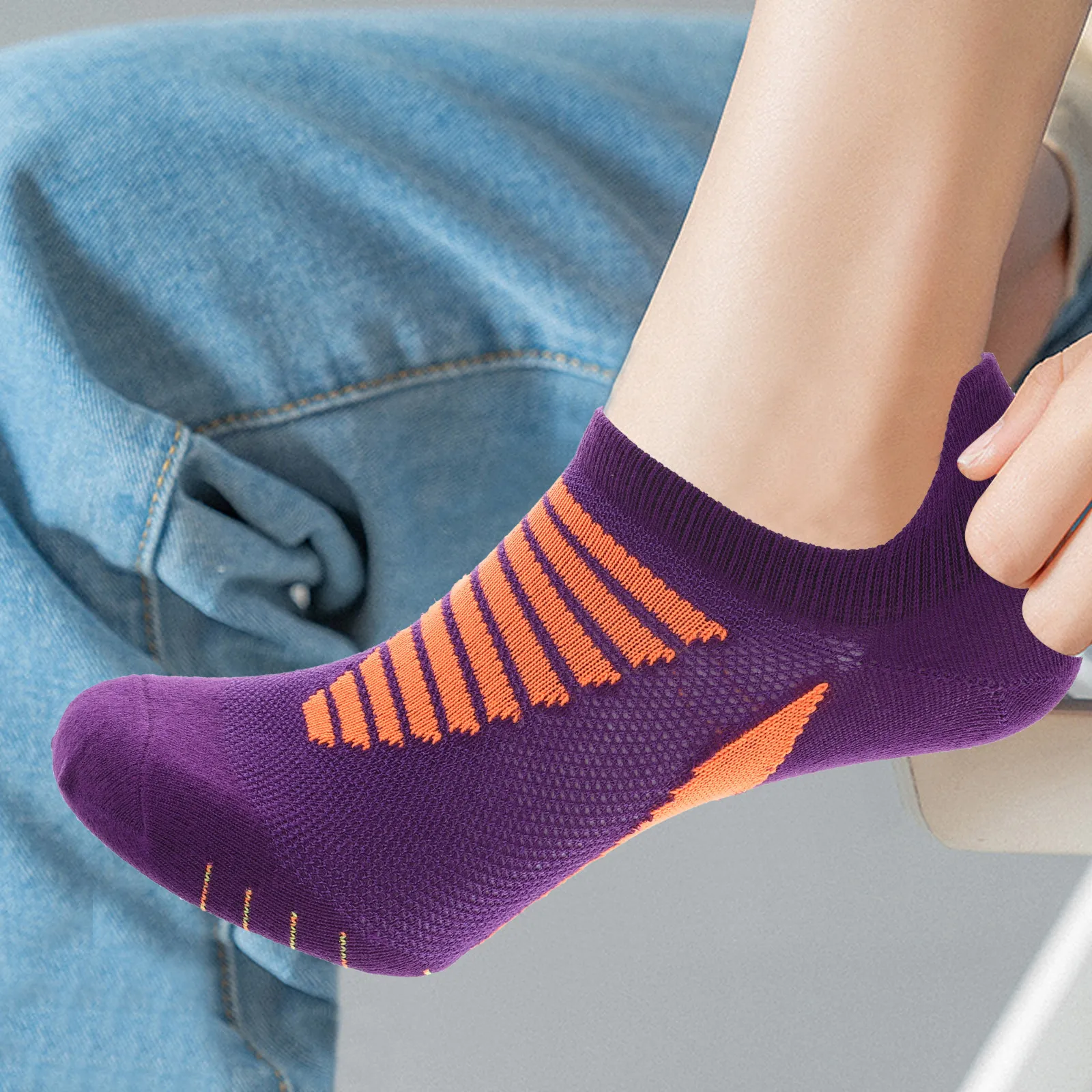 

1Set Running Socks Women Ankle Compression Breathable Mesh Ventilation 5 Colors Low Cut Athletic Sports Cotton Socks