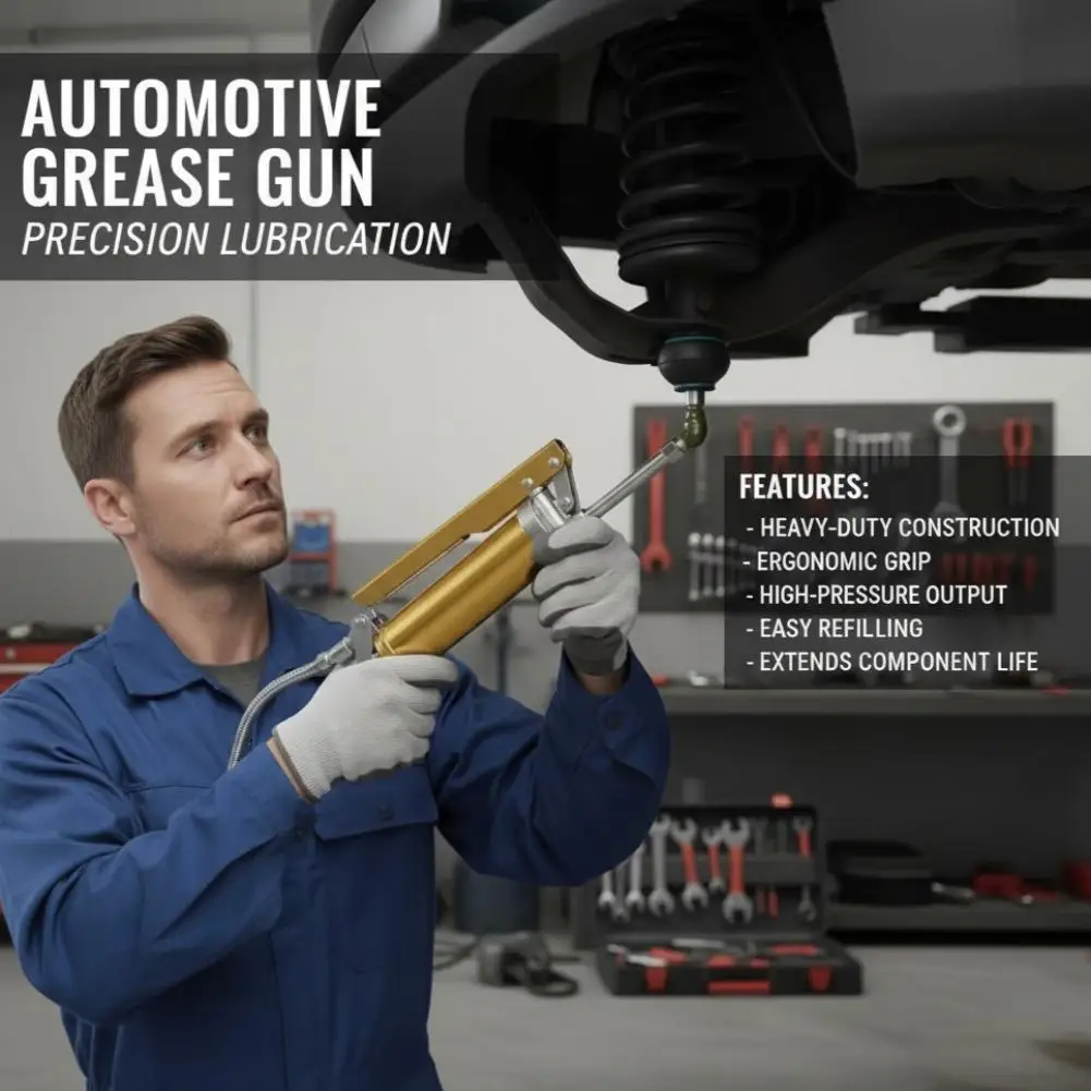 

High Pressure Manual Grease Gun 100/200/400CC Lubrication Pump Hand Tool for Car Repair Industrial Lubricator Machine Greasing