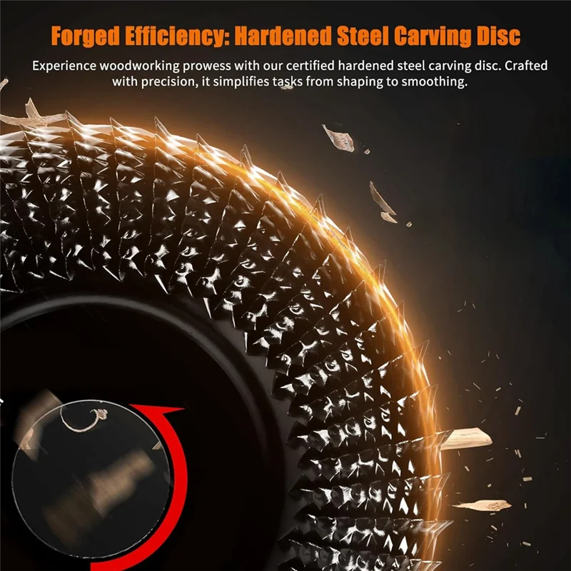 

【Superdeals】13PCS Wood Carving Disc Set For 4 1/2 Angle Grinder Attachments, Stump Ginder Blades Wheel For Wood, Flap Disc