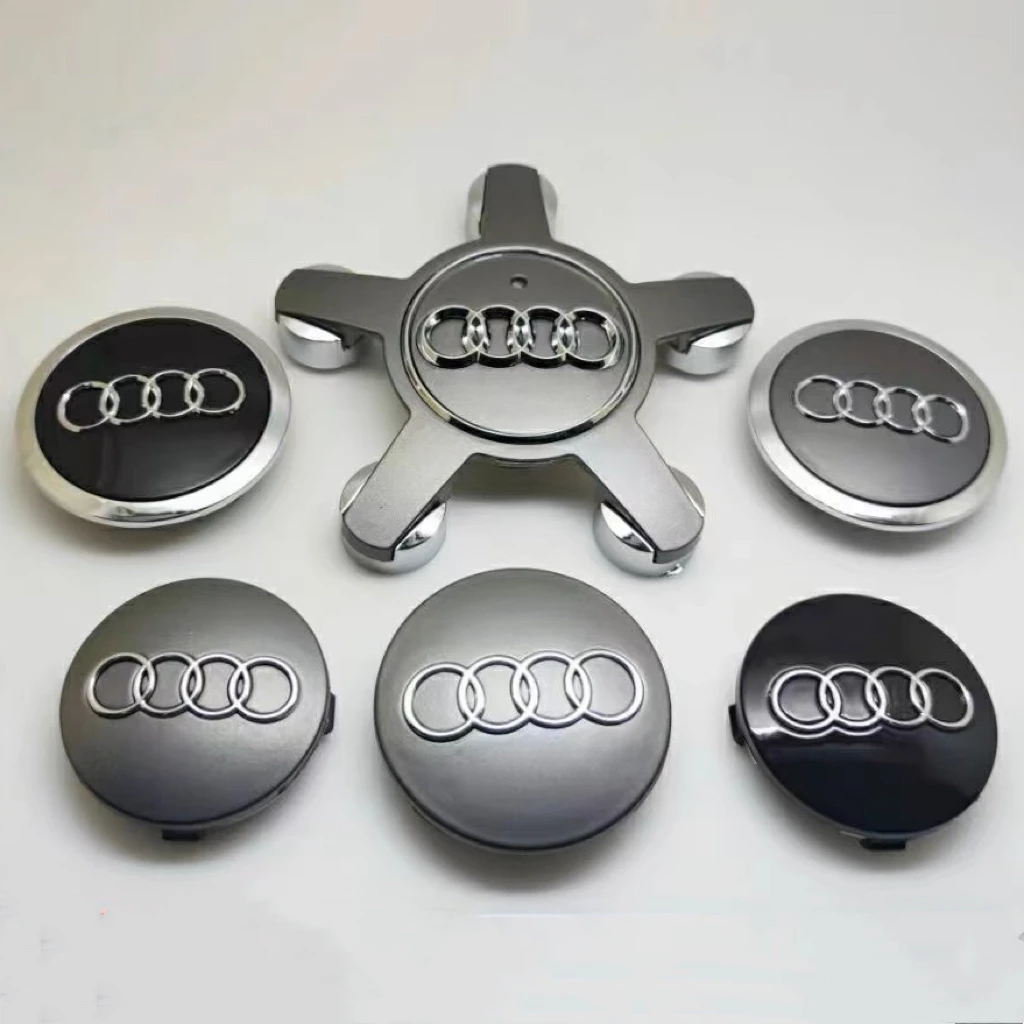 4pcs AUDI 60/61/68/69/77MM/135MM Car Wheel Center Hup Cap Cover for A6L A7 A8 A3 A4 A5 A6 S3 S4 Q3 Q5 Q5L Q7 RS3 RS4 RS5 RS6 TT