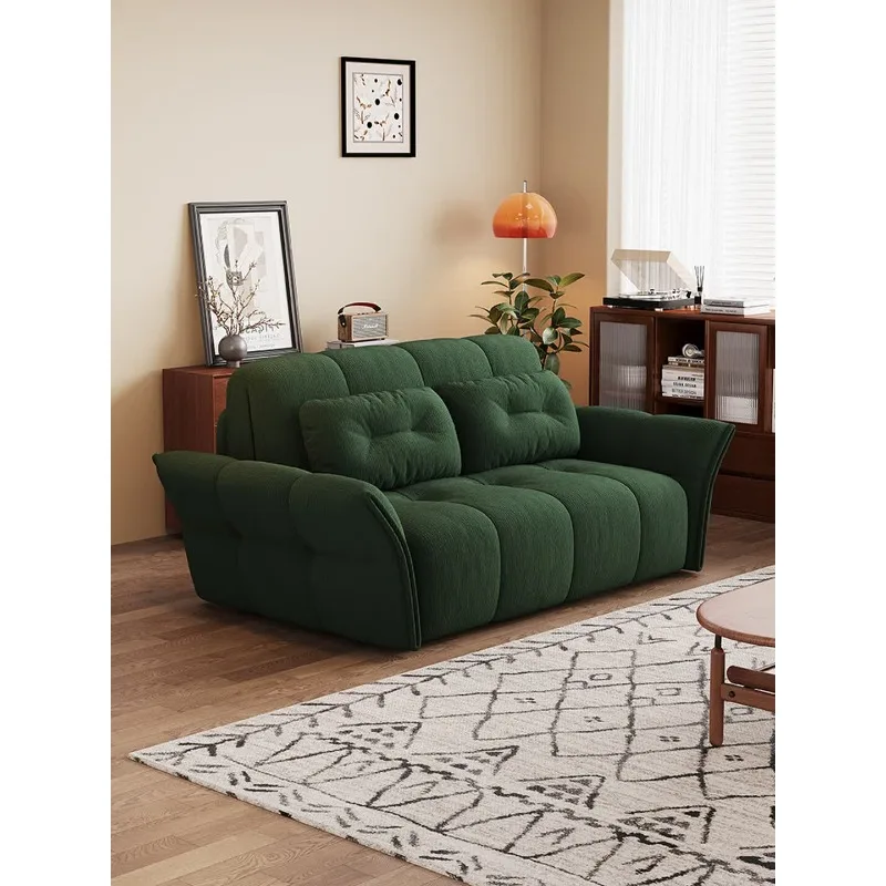 Vintage-style multifunctional foldable sofa bed, compact integrated dual-use sofa