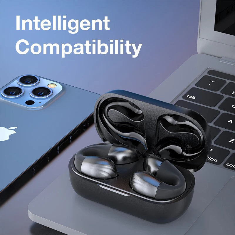 SANLEPUS auricolare cuffie Wireless Open-Ear auricolare Bluetooth auricolare sportivo a conduzione ossea auricolari TWS con microfono chiamate HD