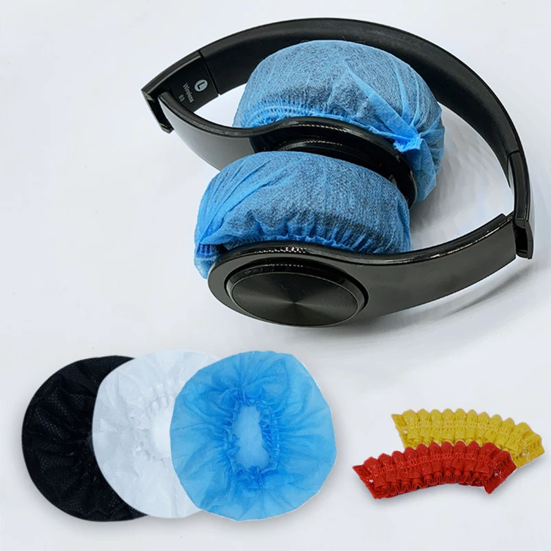 20Pcs Disposable Headphone Dust Proof Cover Nonwoven Earmuff Cushion 5-10.5cm Game Headset Protective Earpad Covers