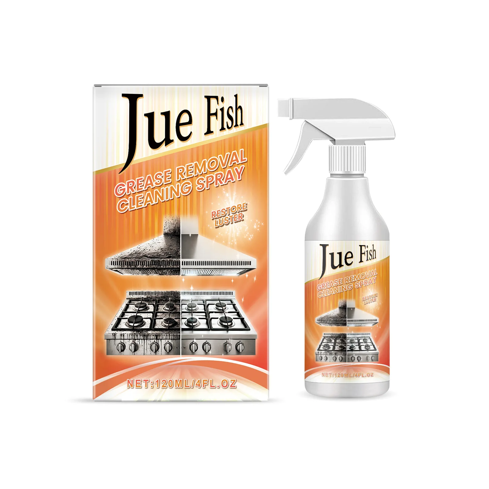 

Jue-Fish Removal Kitchen Multi-Functional Countertop Oven Oil Stain Remover Cleaning Spray