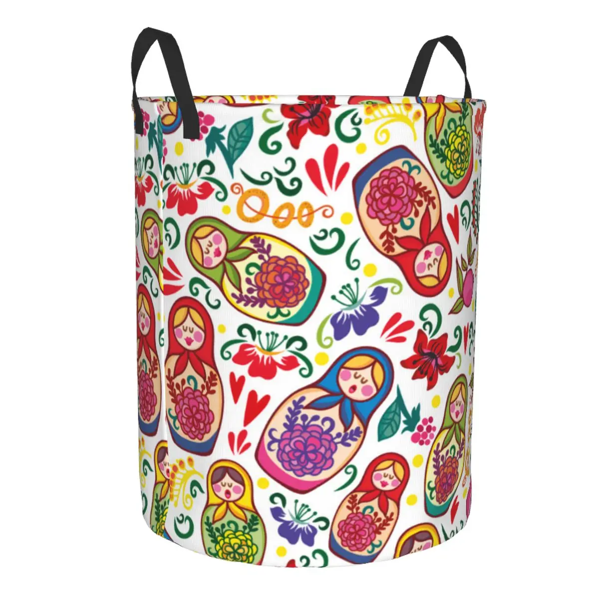 Russian Doll Babushka Matryoshka Laundry Basket Collapsible Large Clothing Storage Bin Baby Hamper