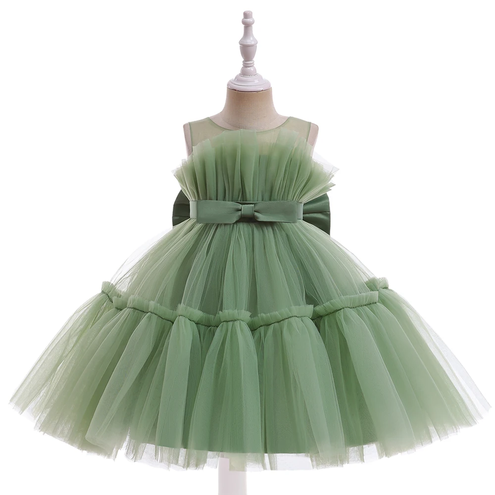 Kids Fluffy Princess Party Dress For Girls Children Costume Tulle Birthday Wedding Prom Gown Elegant Girl Formal Evening Dresses