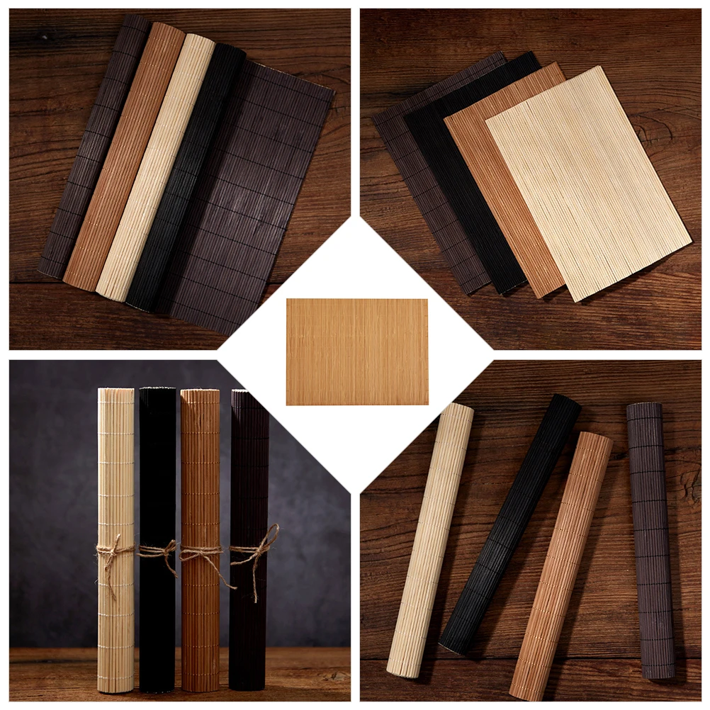 

Non-slip Bamboo Curtain Tea Set Decoration Dining Room Table Photo Backdrop Mat