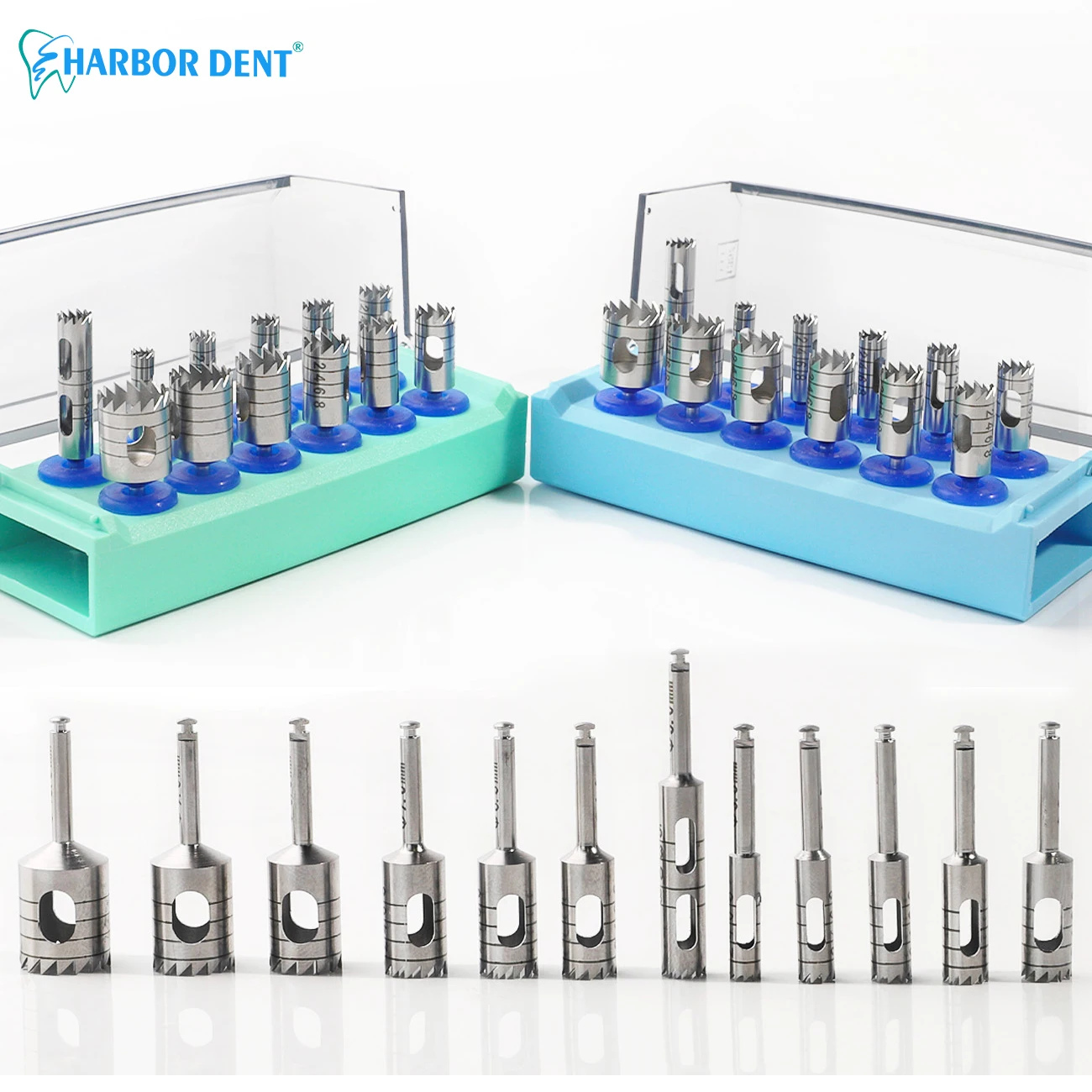 

High Quality Dental Implant Bone Trephine Drill Bur with Bur Holder Stainless Steel Dentistry Planting Tools