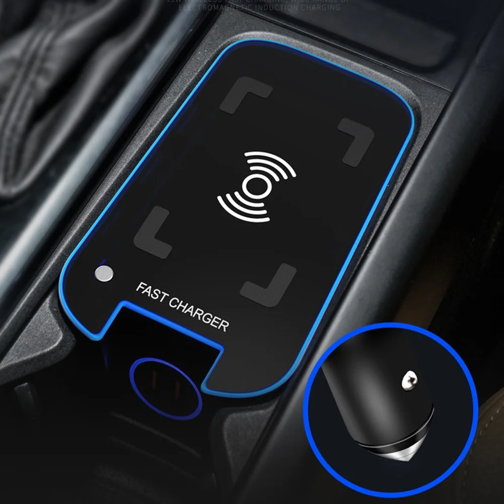 For Daily Commuting 15W Wireless Charger Travel Wireless Charger In-car Charging Station Overcharge Protection