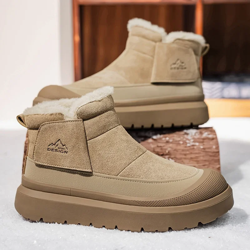 الشتاء أحذية الكاحل مريحة في الهواء الطلق أحذية المشي الرجال أحذية المشي لمسافات طويلة للنساء منصة أحذية الثلوج أفخم الدفء الرجال الأحذية #2