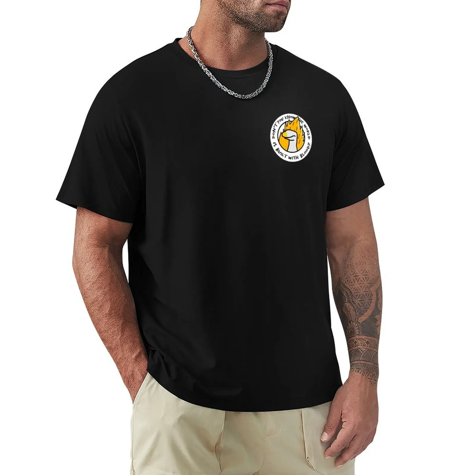 Bo Burnham's Socko Design Don't You Know the World is Built with Blood? T-Shirt funny t shirts cotton T-Shirt