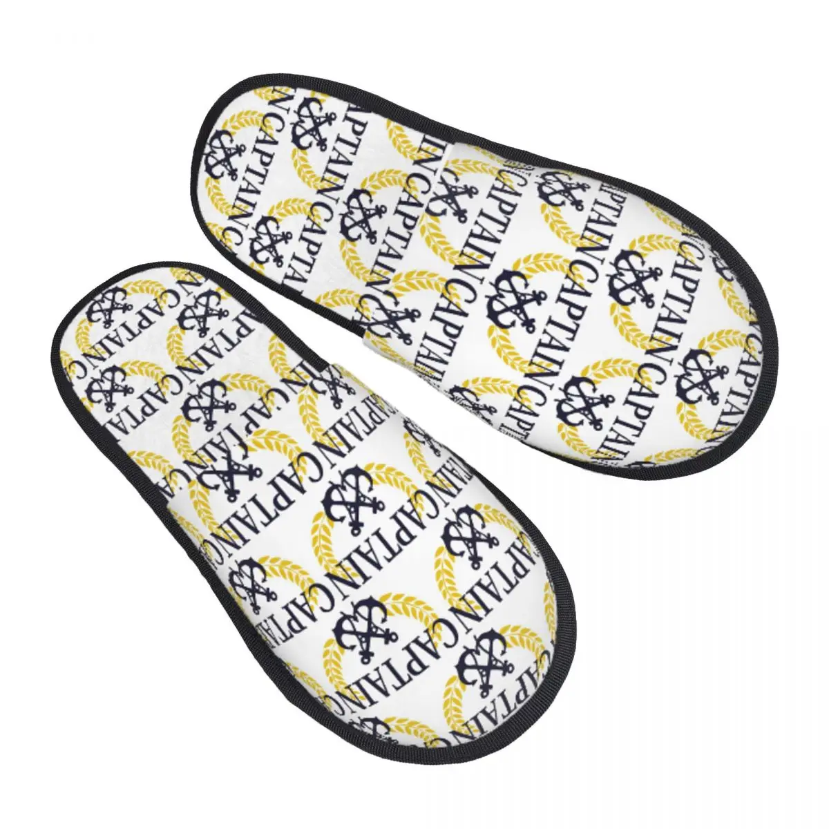 Custom Nautical Anchor Sailor Slippers Memory Foam Warm Soft Women House Slipper Bedroom Comfy Shoes