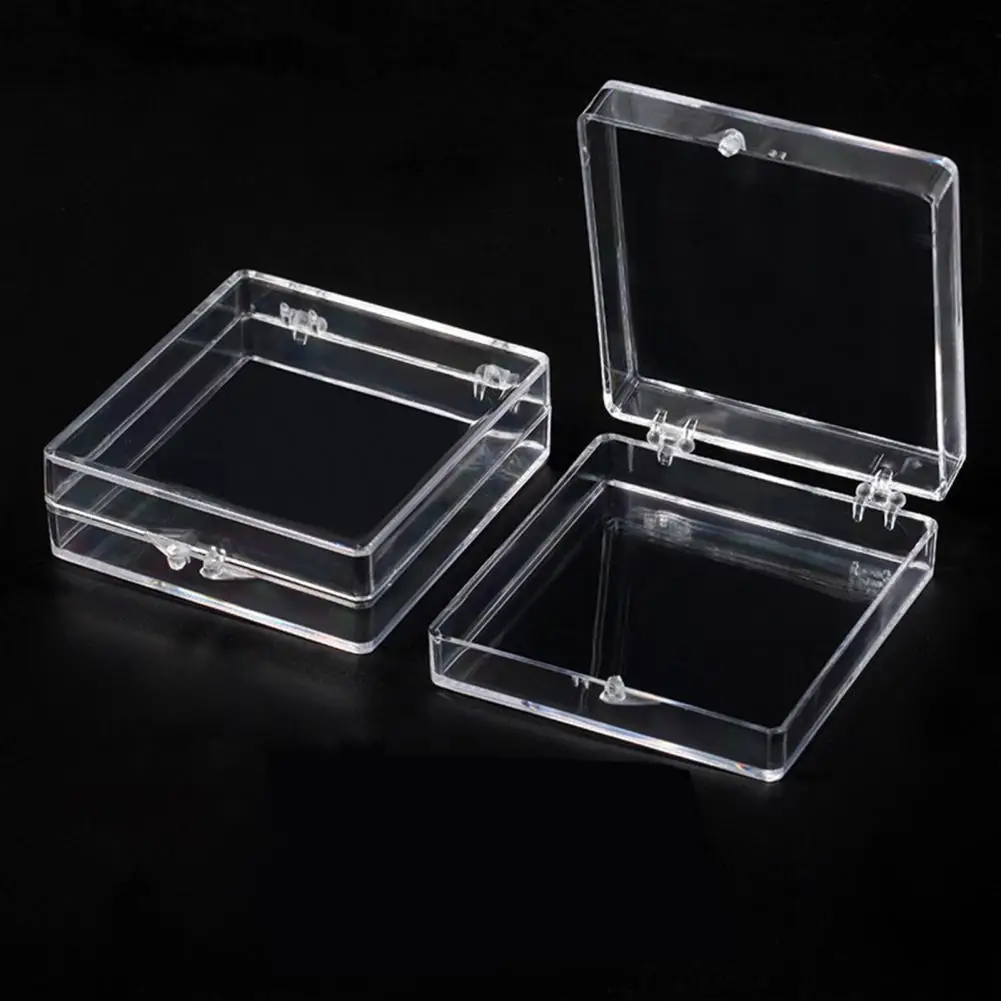 Good Lightweight Clear Nail Art Organizer Box Fake Nails Case Large Capacity Portable Nail Storage Box for Nail Salon