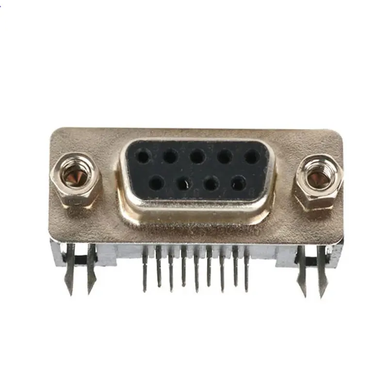 3/5/10PCS DR9 Hole/Pin Female/Male Right Angle Welded D-Sub 9 Pin Connector RS232 Connector 90 Degree Bent Needle DB9 DR9