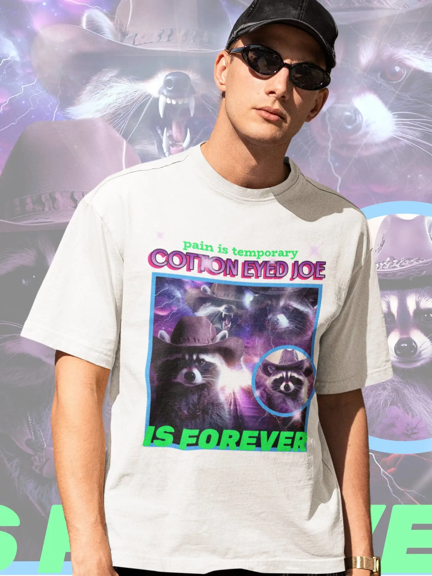 Cotton Eyed Joe T Shirt Racoon Tanuki Opossums Lover Possums Sad Meme Eat Trash Possum Funny