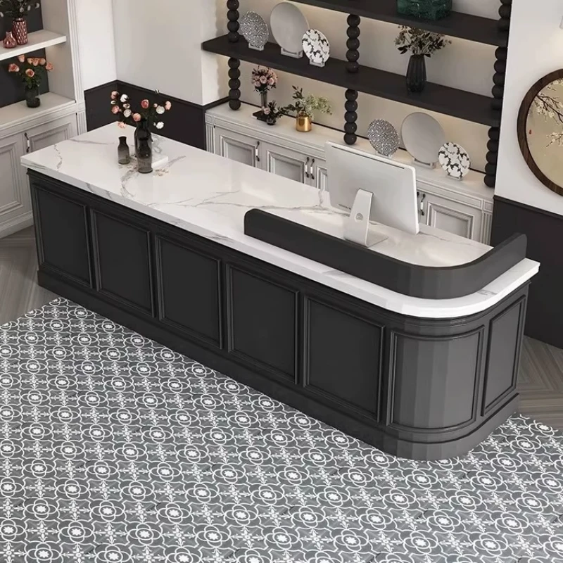 160 180 200 220 240 300cm Clothing store coffee shop marble Computer desk office table Customer center comptoir office furniture