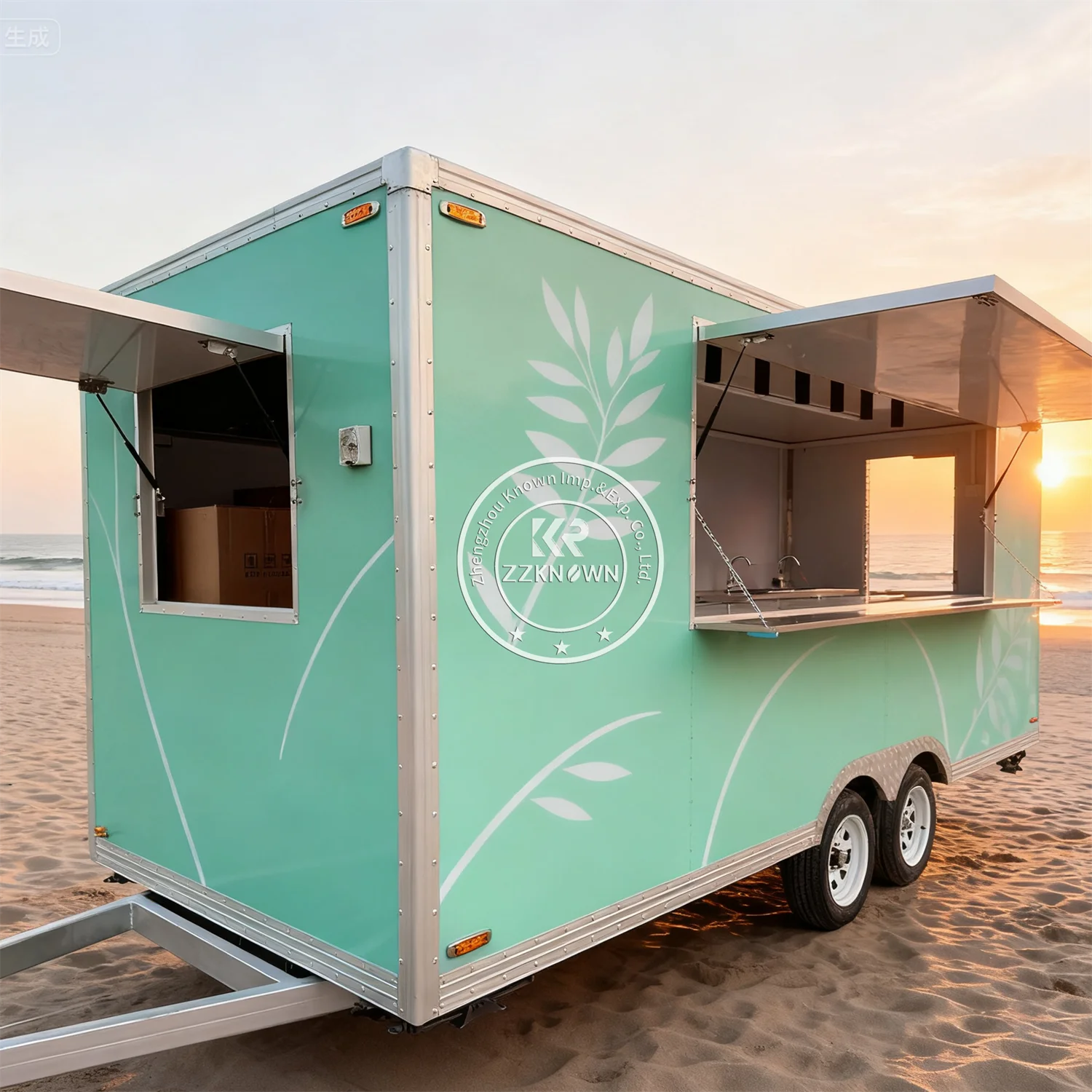 

Custom Coffee Bar Mobile Kitchen Trailer Food Truck Hot Dog Cart Street Catering Trailer Fully Equipped Fast Food Trailer