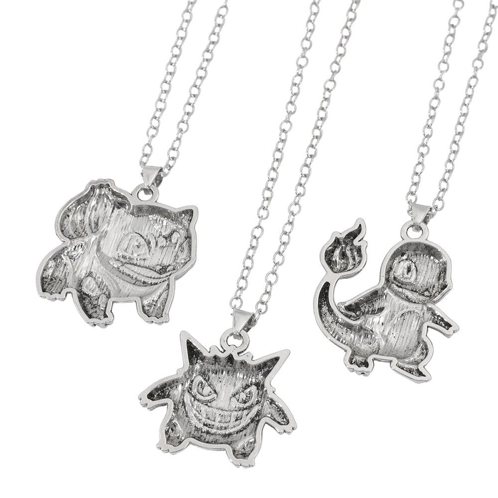 Vintage Anime Monster Pendant Necklace Japanese Cartoon Creature Animal Character for Men Boys Gift for Fans Birthday