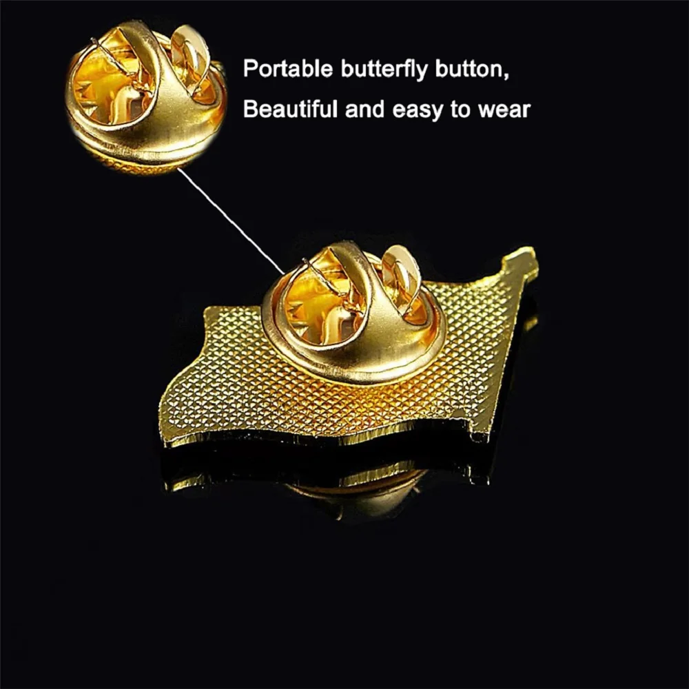 Switzerland Unisex Casual Clothing Accessories Lapel Pin Stick Brooch Pin Butterfly Clip