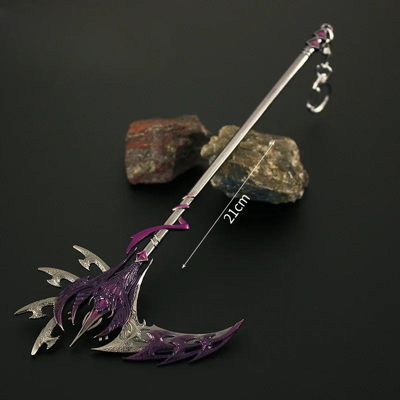 Douluo Continent Soul Master Duel Game Weapon Anime Surrounding 21cm Raksha God Bibi East Magic Sickle Zinc Alloy Christmas Toys