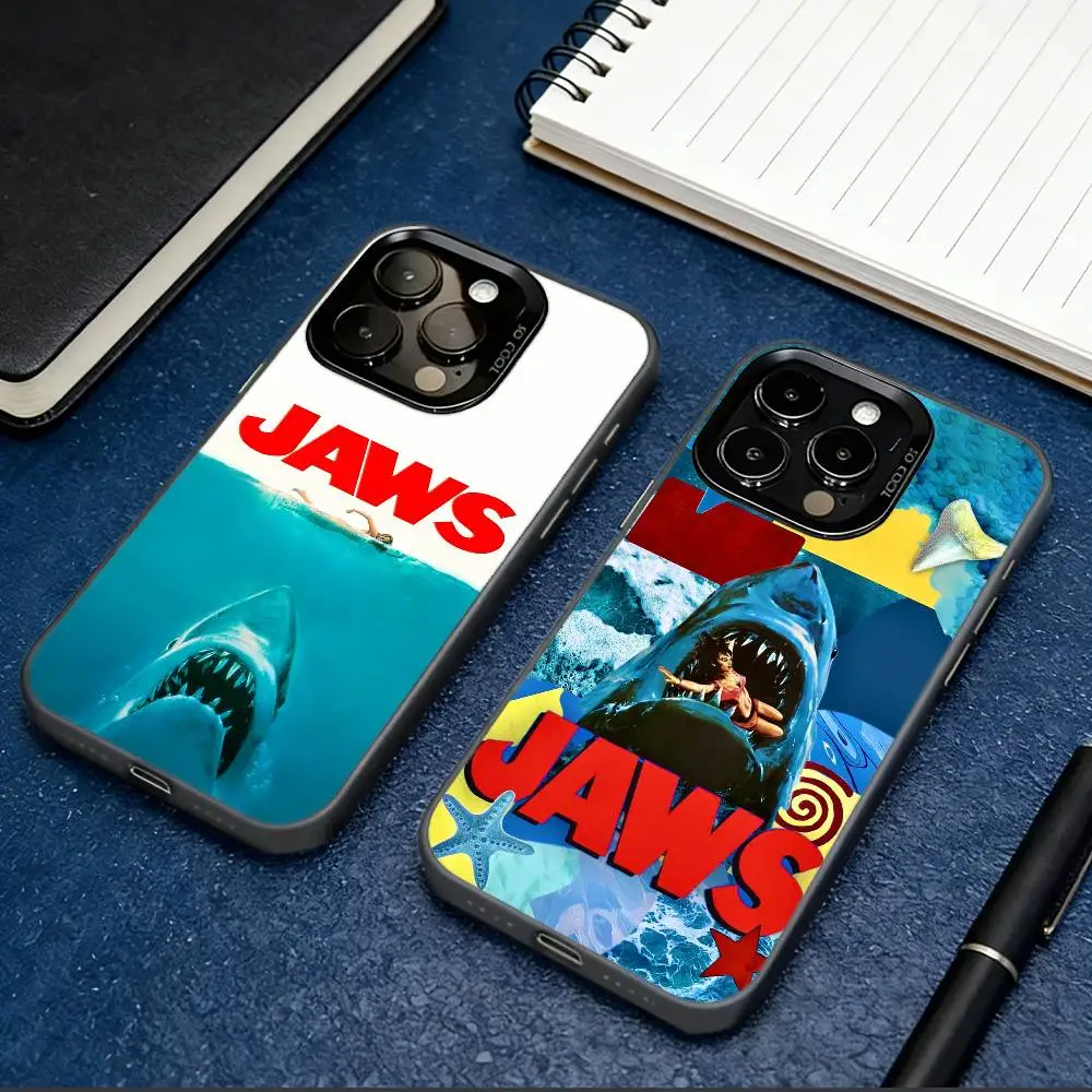 

J-Jaws Movie 1975 Phone Case For iPhone 17,16,15,14,13,12,11 Plus,Pro Max,XS,Colorful Silver Black Cover