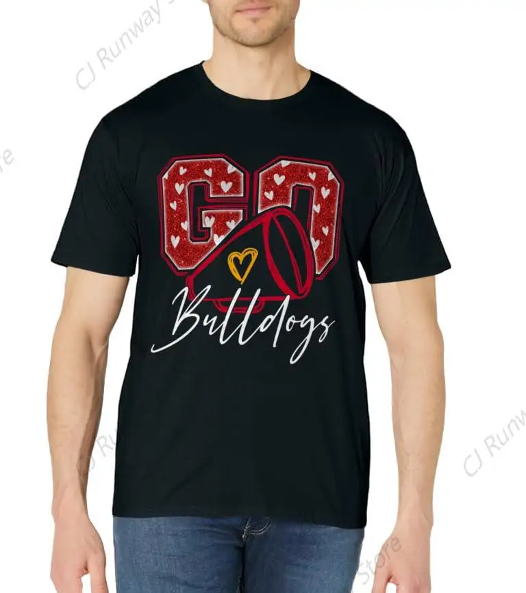 Go Cheer Bulldogs  Sports Gift Men Women Boy T-Shirt