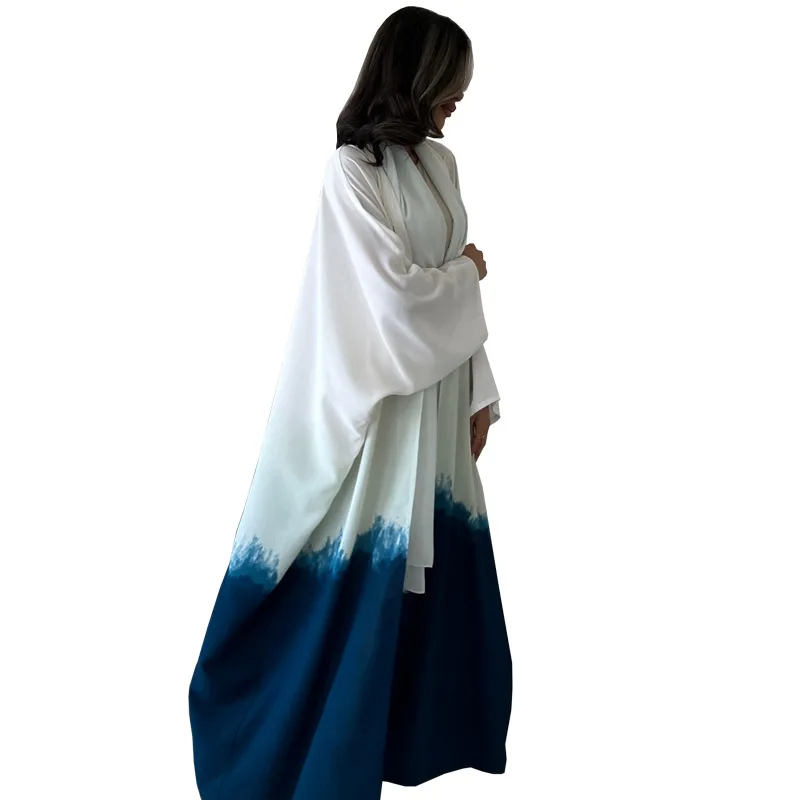 Fashion Women Clothes Muslim Dress Women Fashion Tie-dye Cape Abaya Dubai Summer Cardigan Robes Turkey Caftan Marocain Abayas