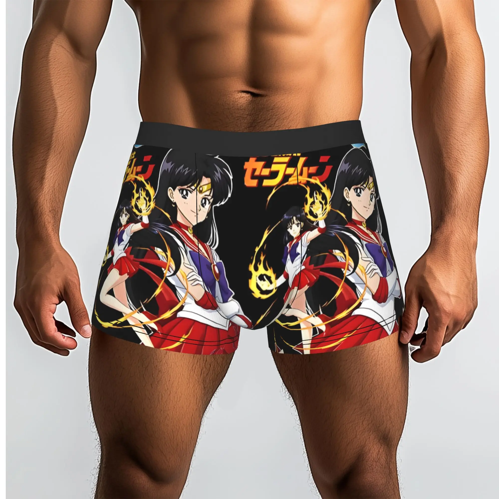 Sailor Mars Flaming Beauty Bandai Sailor Moon Underpants Breathbale Panties Man Underwear Comfortable Shorts Boxer Briefs